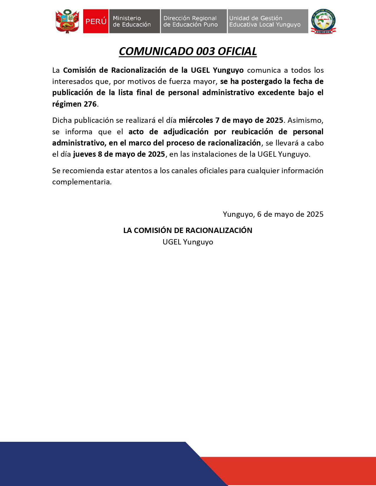 Imagen Comunicado